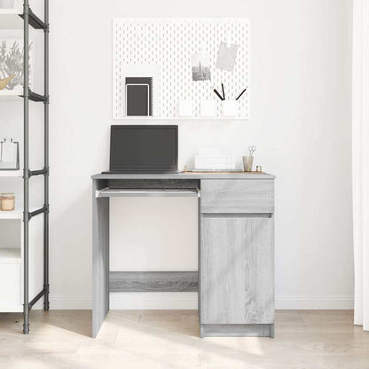 Desk 86x49x76 cm chipboard grey sonoma