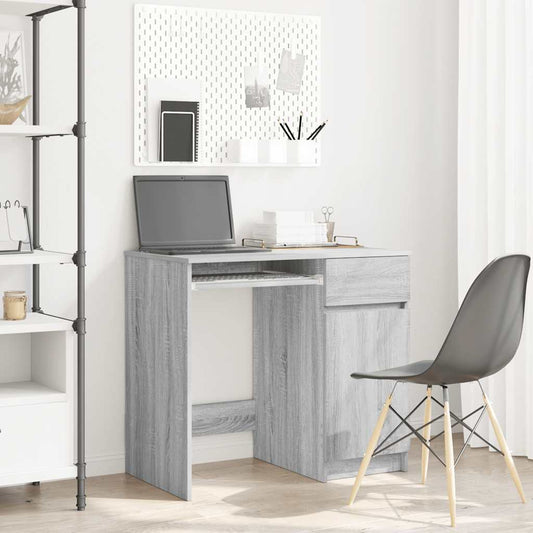 Desk 86x49x76 cm chipboard grey sonoma