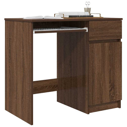 Desk 86x49x76 cm chipboard brown oak colored