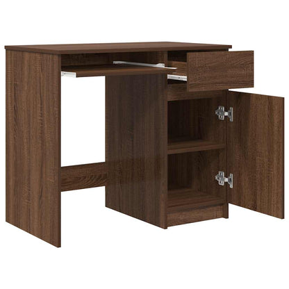 Desk 86x49x76 cm chipboard brown oak colored