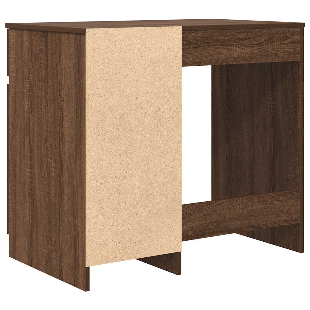 Desk 86x49x76 cm chipboard brown oak colored