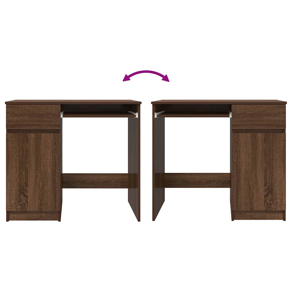 Desk 86x49x76 cm chipboard brown oak colored