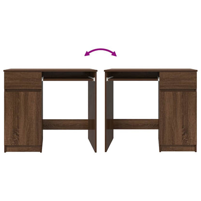 Desk 86x49x76 cm chipboard brown oak colored