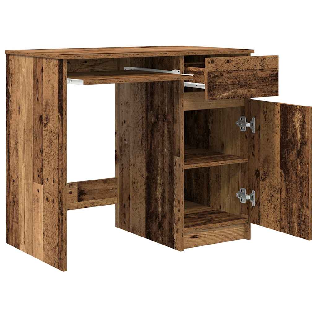 Bureau 86x49x76 cm spaanplaat oud hout