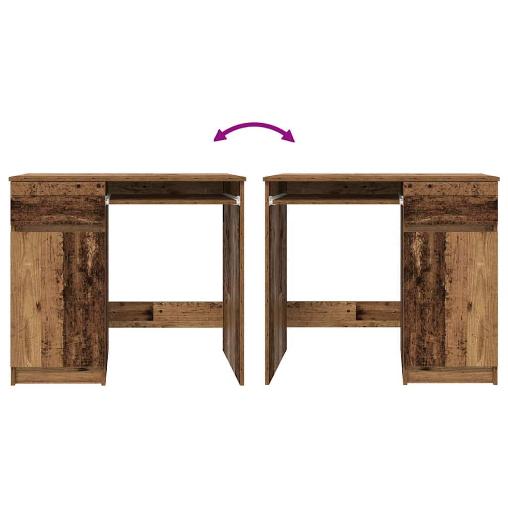 Bureau 86x49x76 cm spaanplaat oud hout