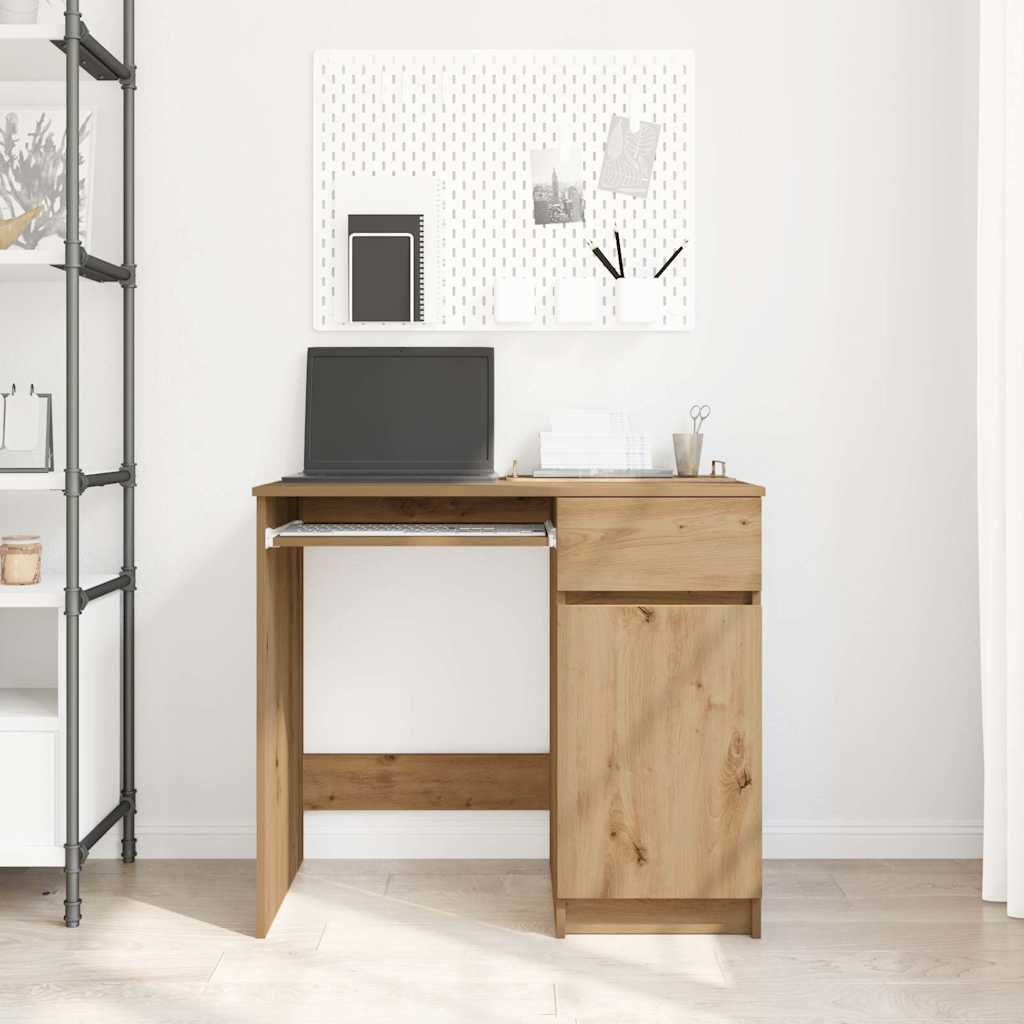 Desk craft 86x49x76 cm chipboard oak colored