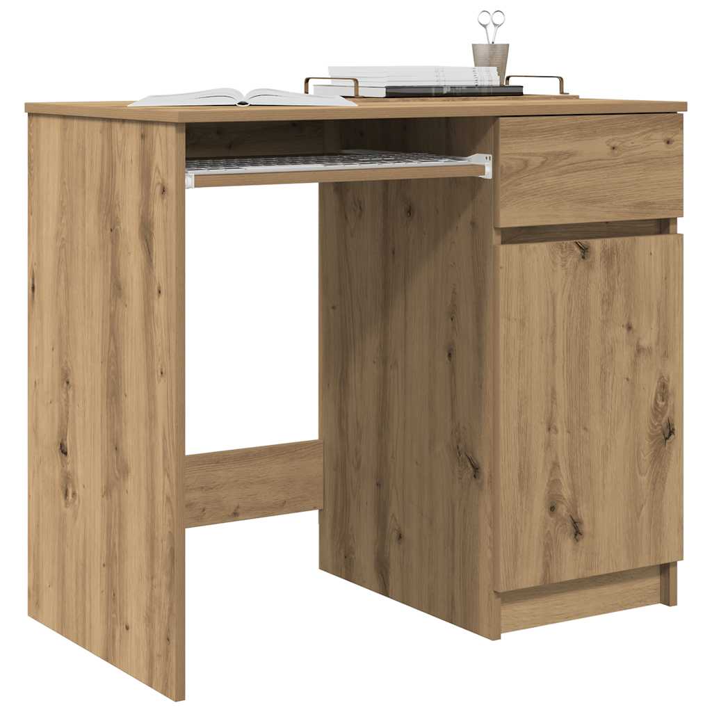 Desk craft 86x49x76 cm chipboard oak colored