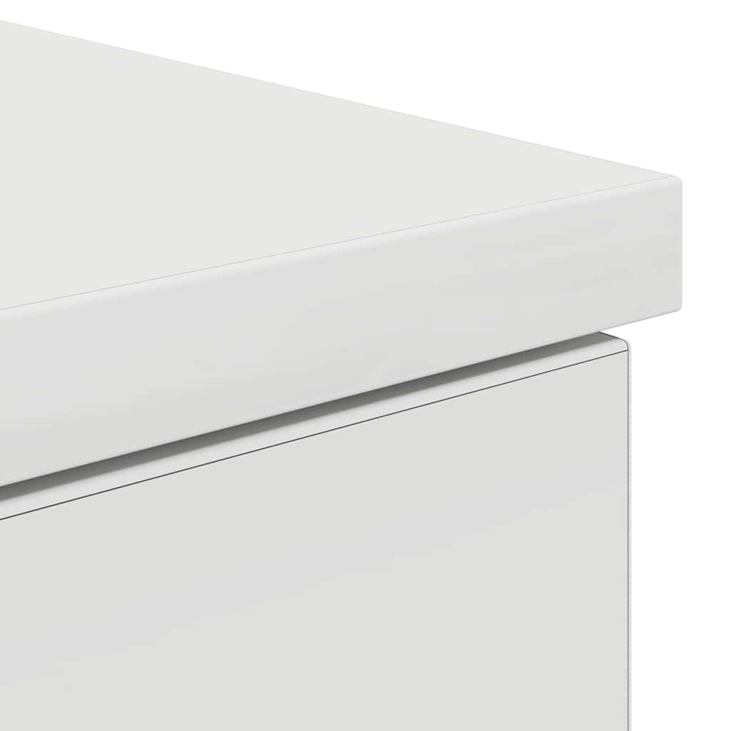 Bureau met lade met plank Wit 140 x 49 x 76 cm Bewerkt hout