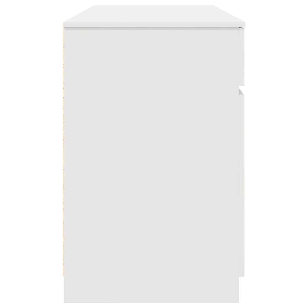 Bureau met lade met plank Wit 140 x 49 x 76 cm Bewerkt hout