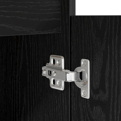 Bureau met lade Zwart eiken 140 x 49 x 76 cm Bewerkt hout