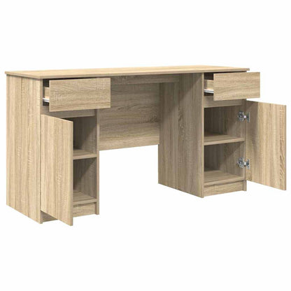 Bureau met lade Sonoma eiken 140 x 49 x 76 cm Bewerkt hout