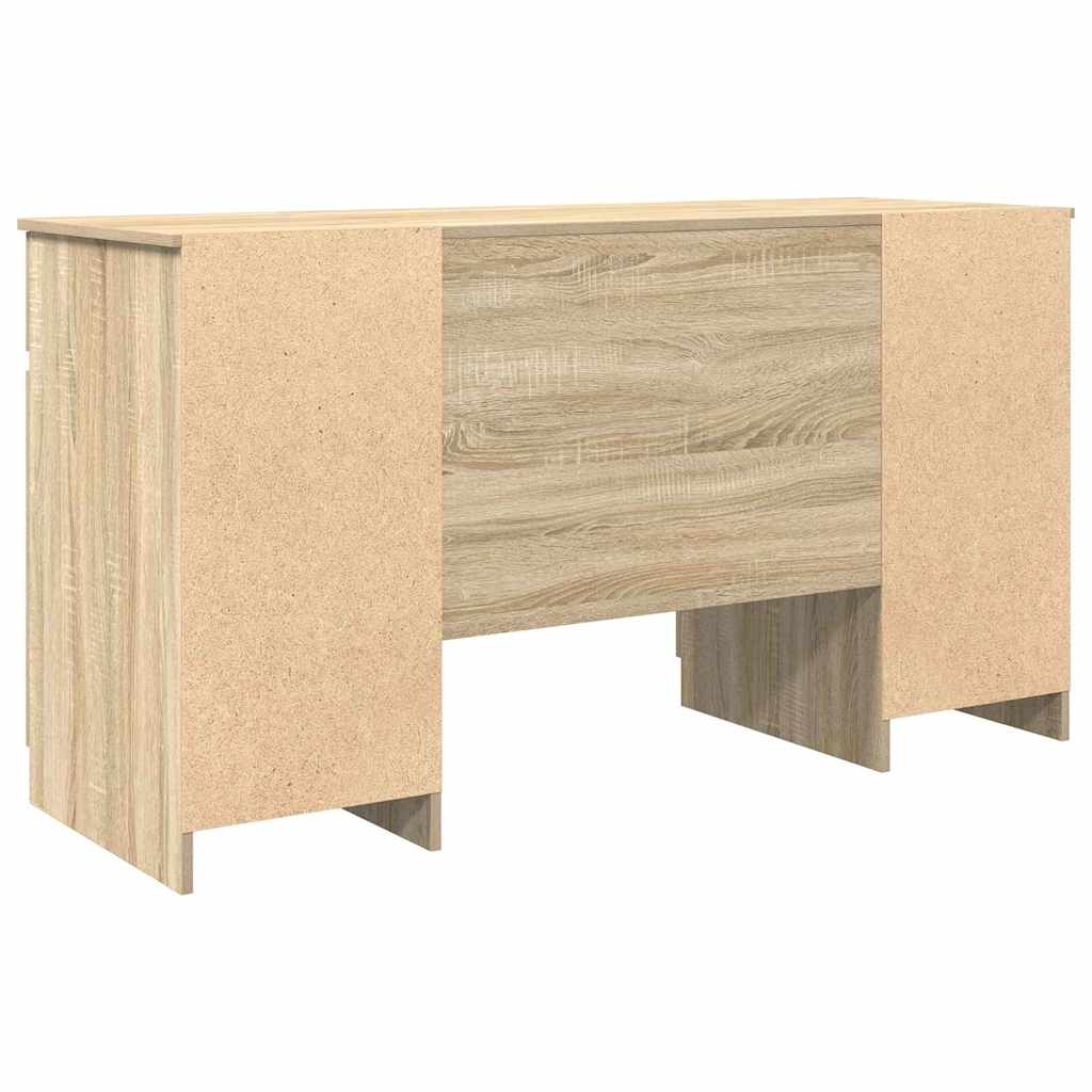 Bureau met lade Sonoma eiken 140 x 49 x 76 cm Bewerkt hout