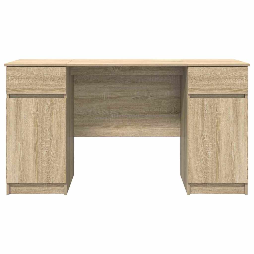 Bureau met lade Sonoma eiken 140 x 49 x 76 cm Bewerkt hout