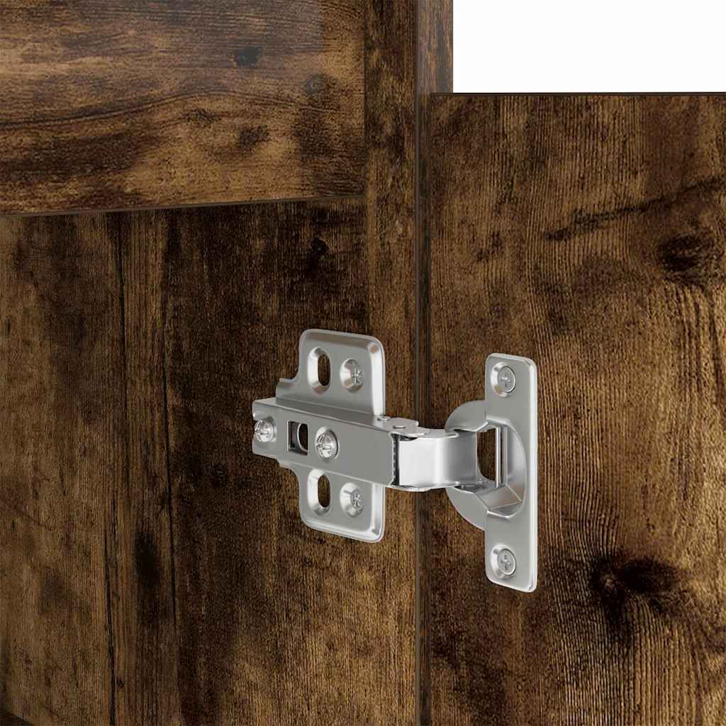 Bureau met lade Gerookt eiken 140 x 49 x 76 cm Bewerkt hout