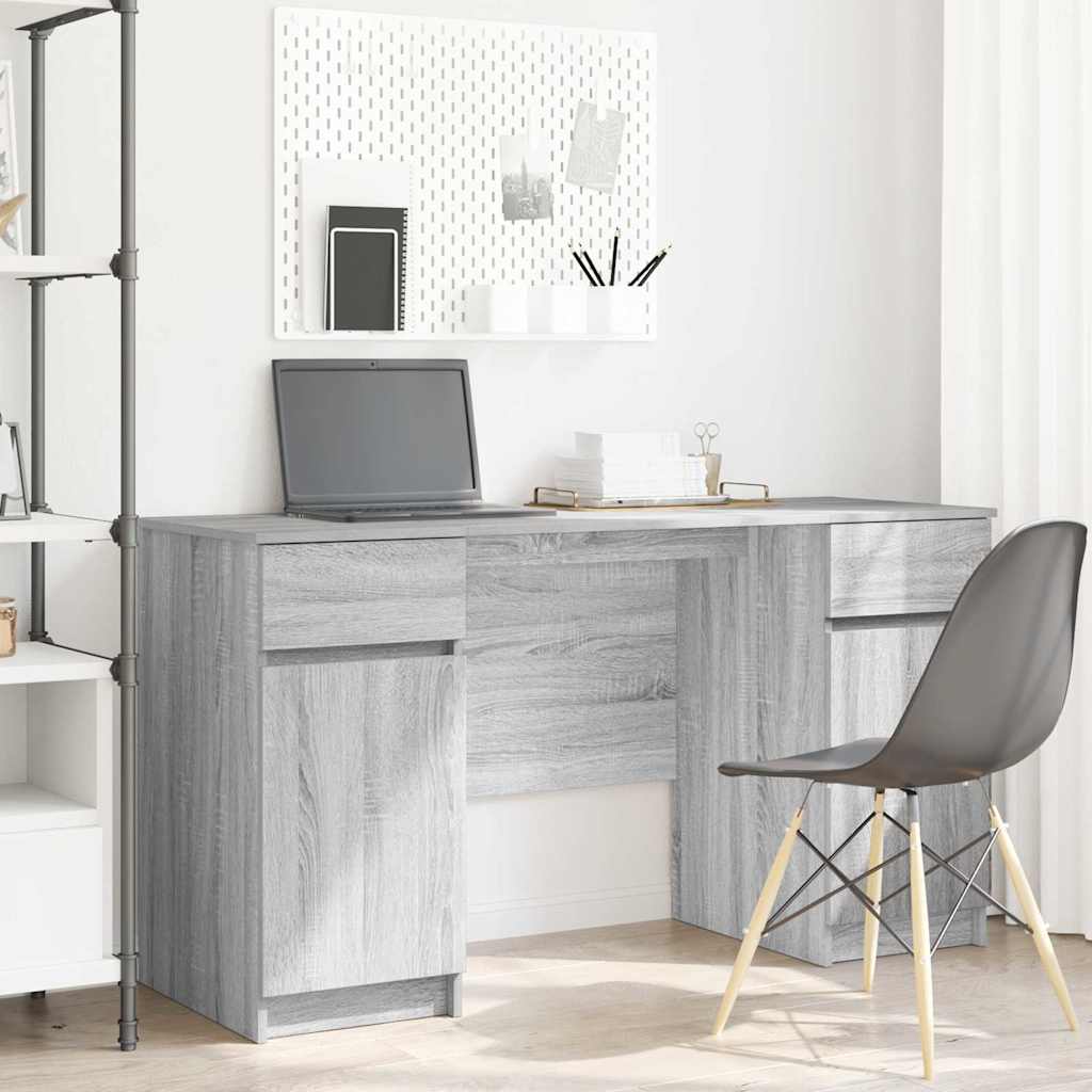 Bureau met lade Grijs sonoma 140 x 49 x 76 cm Bewerkt hout