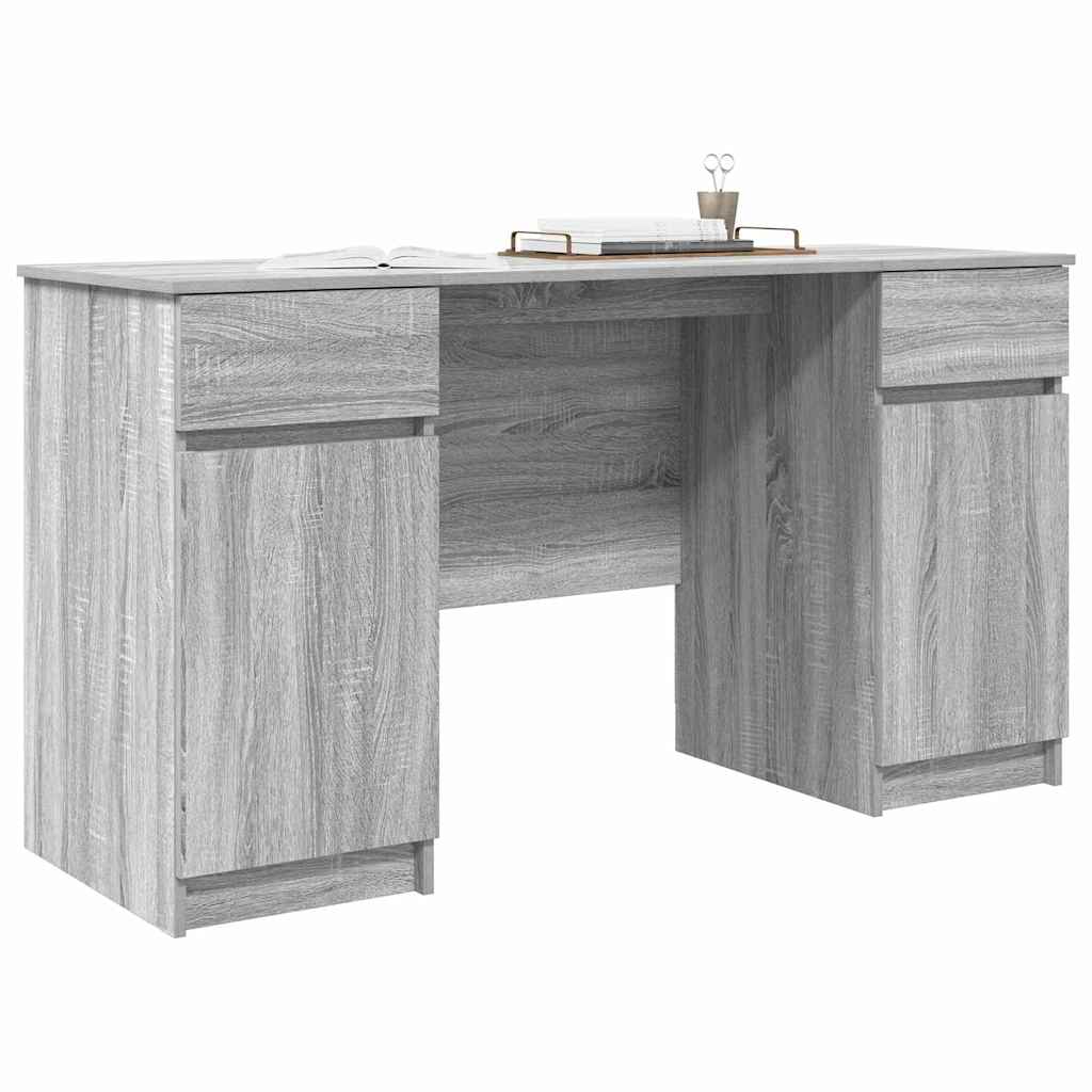 Bureau met lade Grijs sonoma 140 x 49 x 76 cm Bewerkt hout