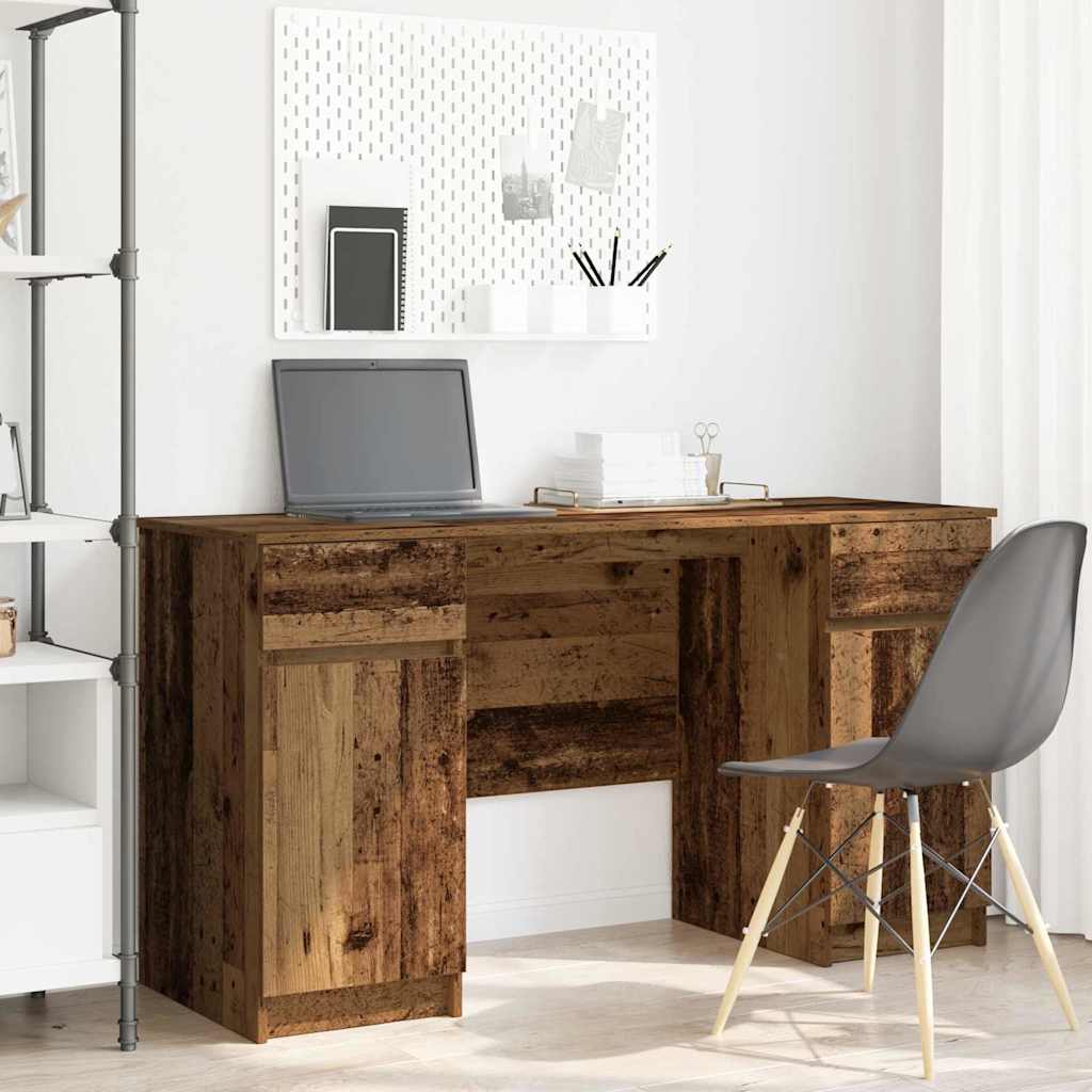 Bureau met lade Oud hout 140 x 49 x 76 cm Bewerkt hout