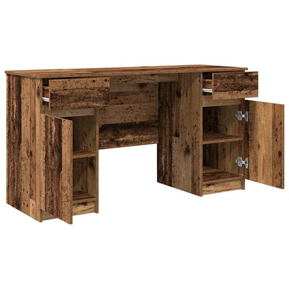 Bureau met lade Oud hout 140 x 49 x 76 cm Bewerkt hout