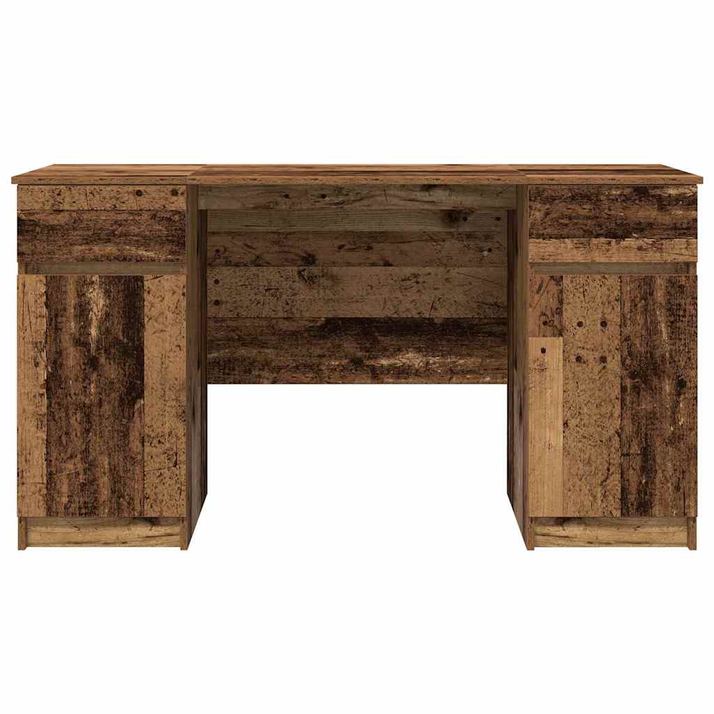 Bureau met lade Oud hout 140 x 49 x 76 cm Bewerkt hout