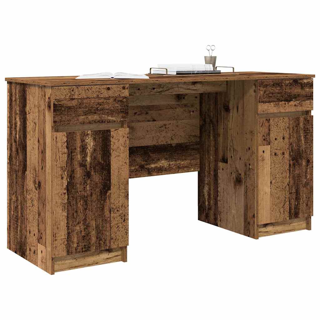 Bureau met lade Oud hout 140 x 49 x 76 cm Bewerkt hout
