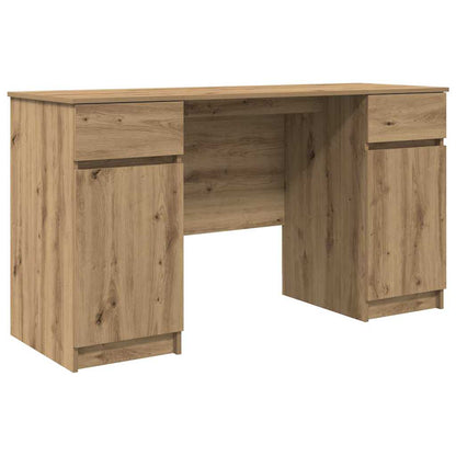 Bureau artisanaal eikenkleurig 140 x 49 x 76 cm Bewerkt hout
