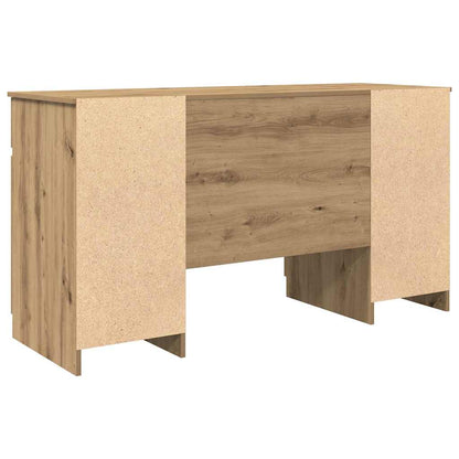 Bureau artisanaal eikenkleurig 140 x 49 x 76 cm Bewerkt hout