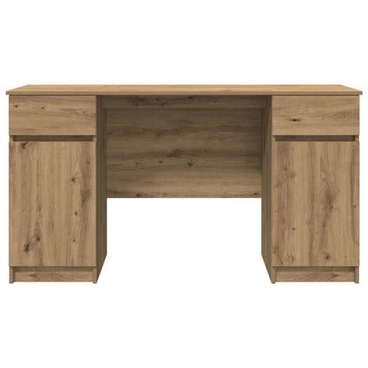 Bureau artisanaal eikenkleurig 140 x 49 x 76 cm Bewerkt hout