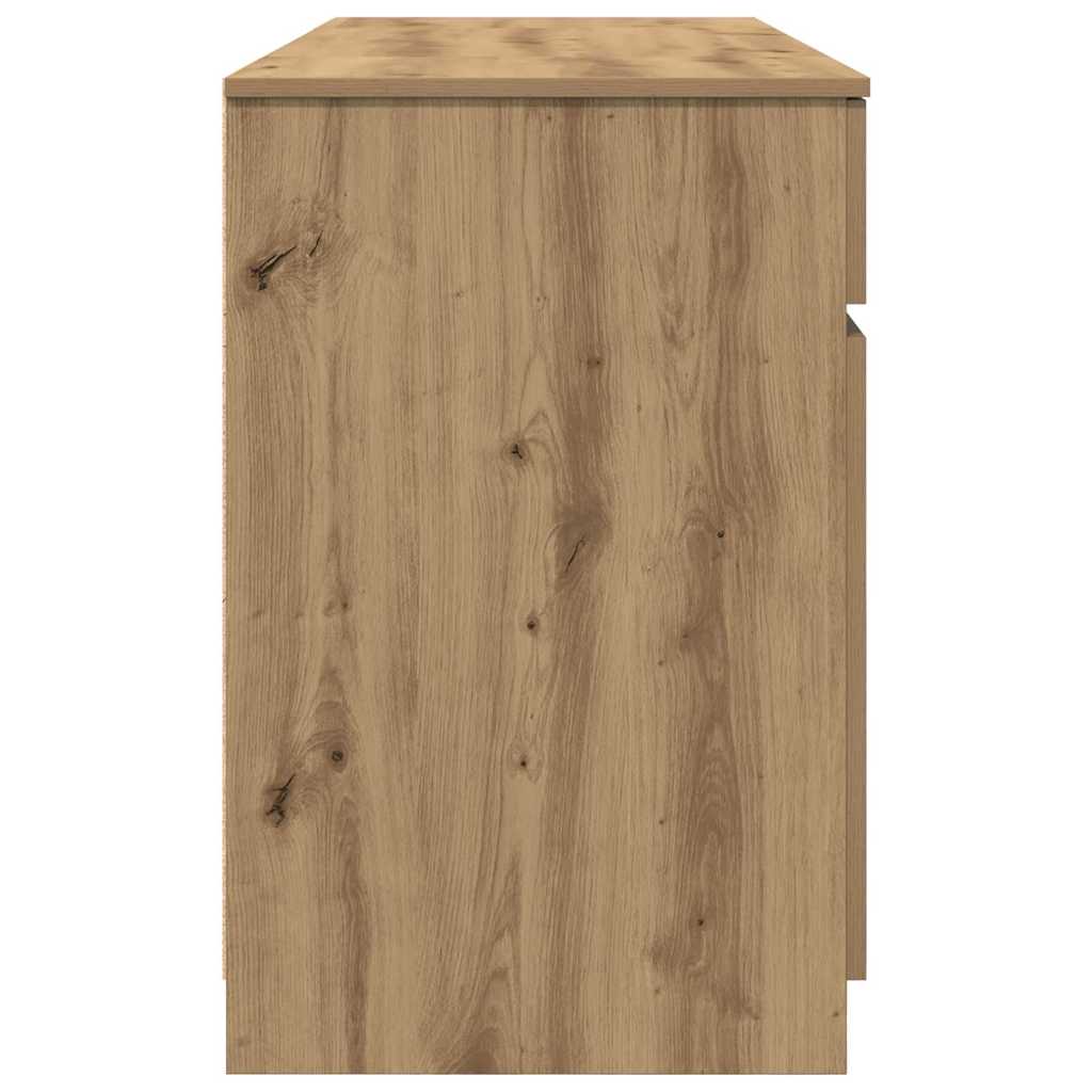 Bureau artisanaal eikenkleurig 140 x 49 x 76 cm Bewerkt hout