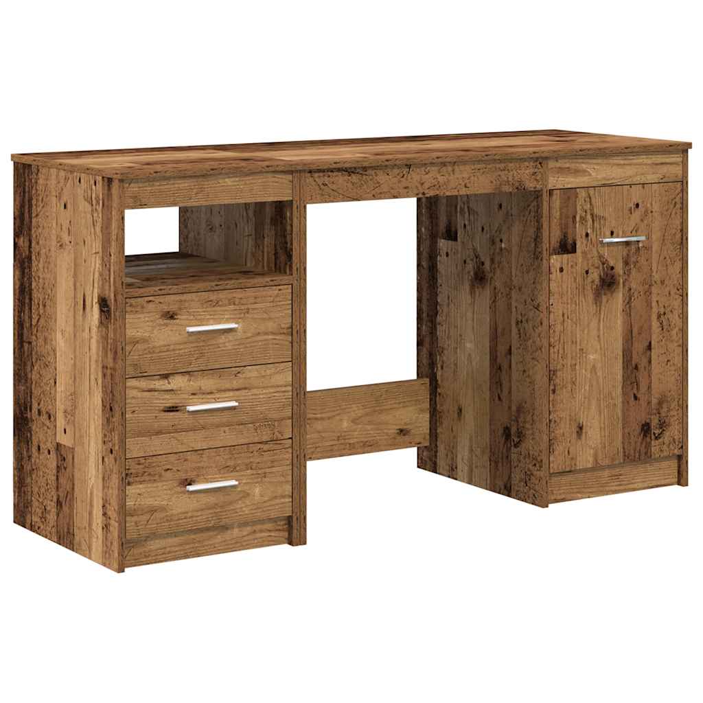 Bureau met kast Oud hout Bewerkt hout
