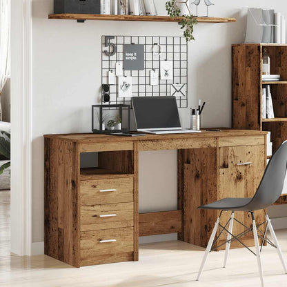 Bureau met kast Oud hout Bewerkt hout