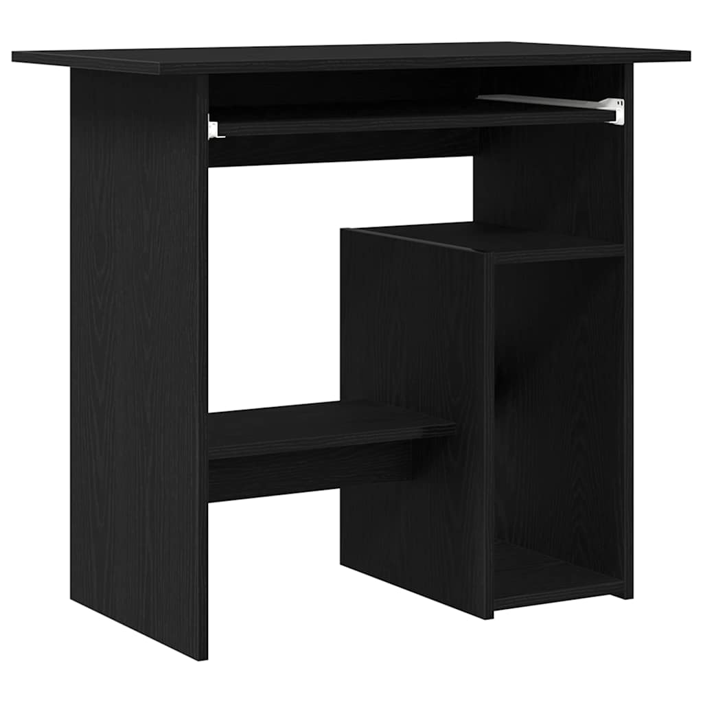 Bureau 80x45x74 cm spaanplaat zwart eikenkleurig
