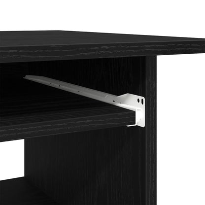Bureau 80x45x74 cm spaanplaat zwart eikenkleurig