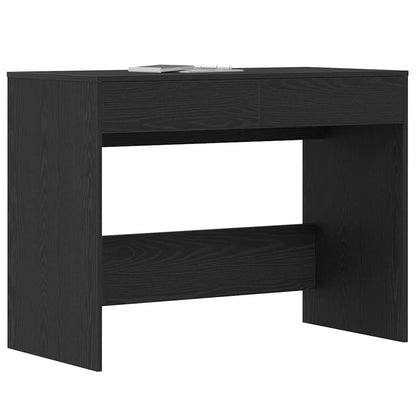 Bureau 101x50x76,5 cm spaanplaat zwart eikenkleurig