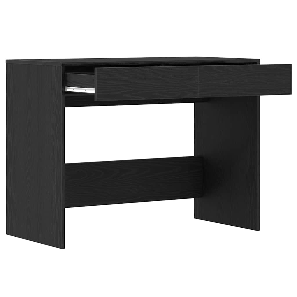Bureau 101x50x76,5 cm spaanplaat zwart eikenkleurig