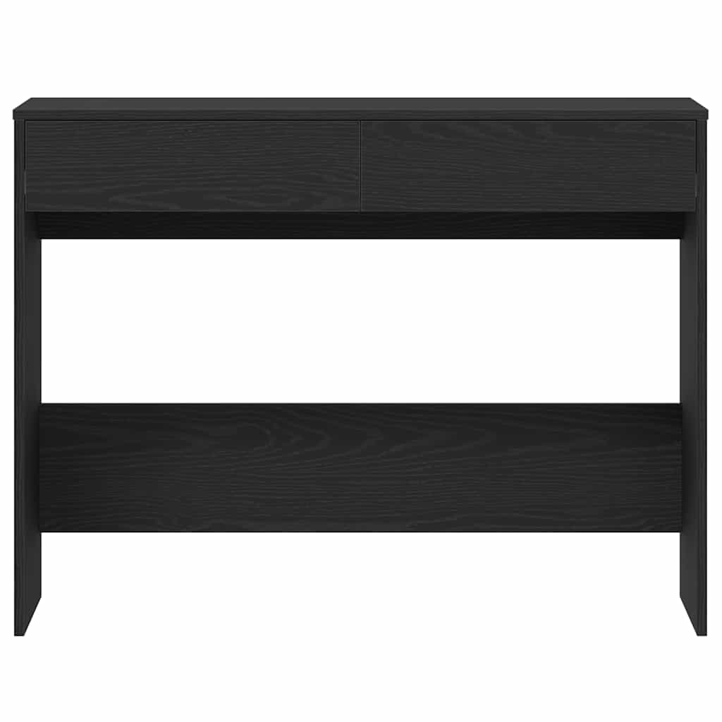 Bureau 101x50x76,5 cm spaanplaat zwart eikenkleurig