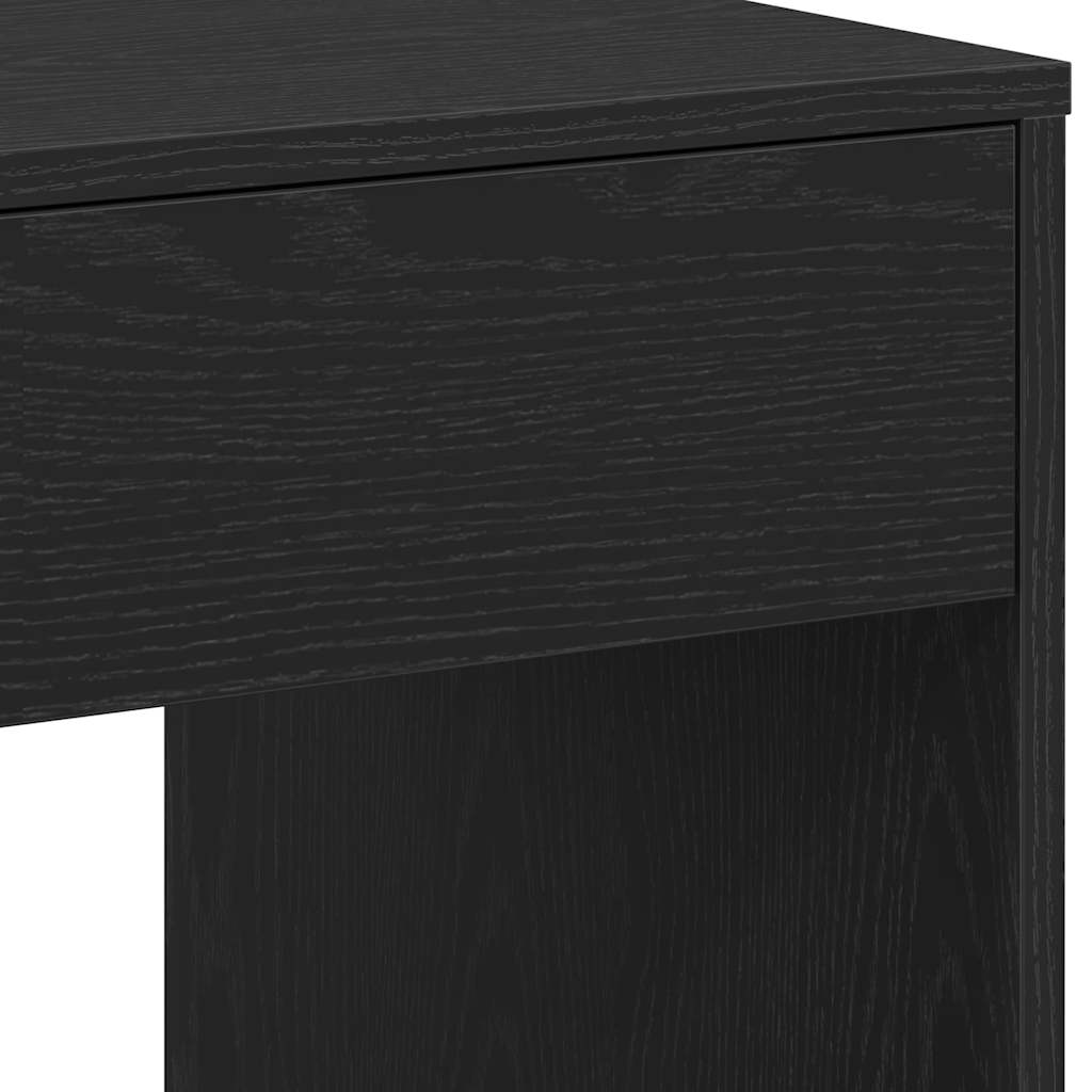 Bureau 101x50x76,5 cm spaanplaat zwart eikenkleurig