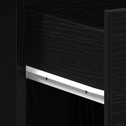 Bureau met lade Zwart Eiken 100 x 50 x 76 cm Bewerkt hout