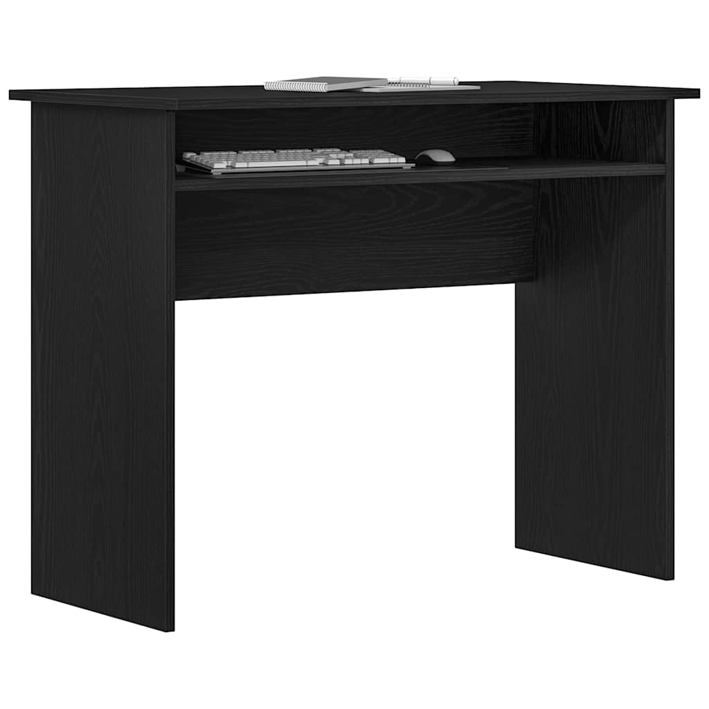 Bureau 90x50x74 cm bewerkt hout zwart eikenkleur
