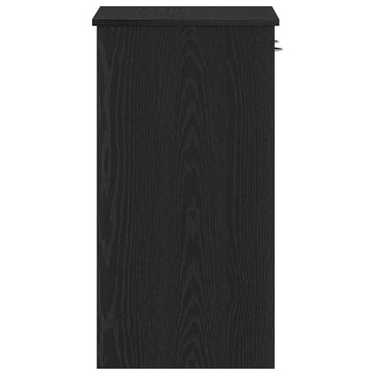 Bureau met lade Zwart Eiken 80 x 40 x 75 cm Bewerkt hout