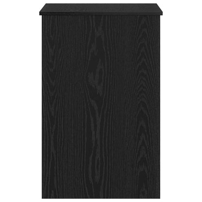 Bureau met opslag Zwart Eiken 100 x 50 x 76 cm Bewerkt hout