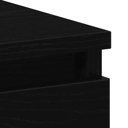 Desk 90x45x76 cm chipboard black oak color