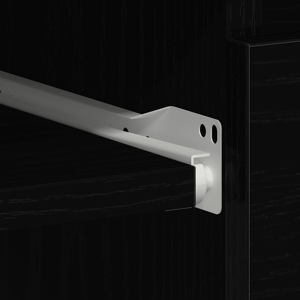 Desk 90x45x76 cm chipboard black oak color