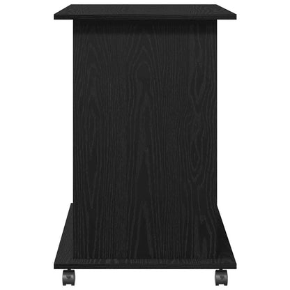 Computerbureau Zwart Eiken 80x50x75 cm Bewerkt Hout