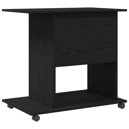 Computerbureau Zwart Eiken 80x50x75 cm Bewerkt Hout