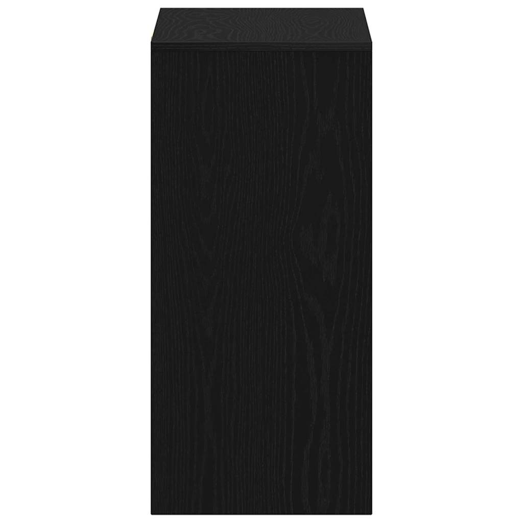 Bureau met plank Zwart Eiken 102,5 x 35 x 75 cm Bewerkt hout