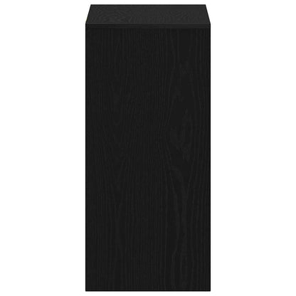 Bureau met plank Zwart Eiken 102,5 x 35 x 75 cm Bewerkt hout