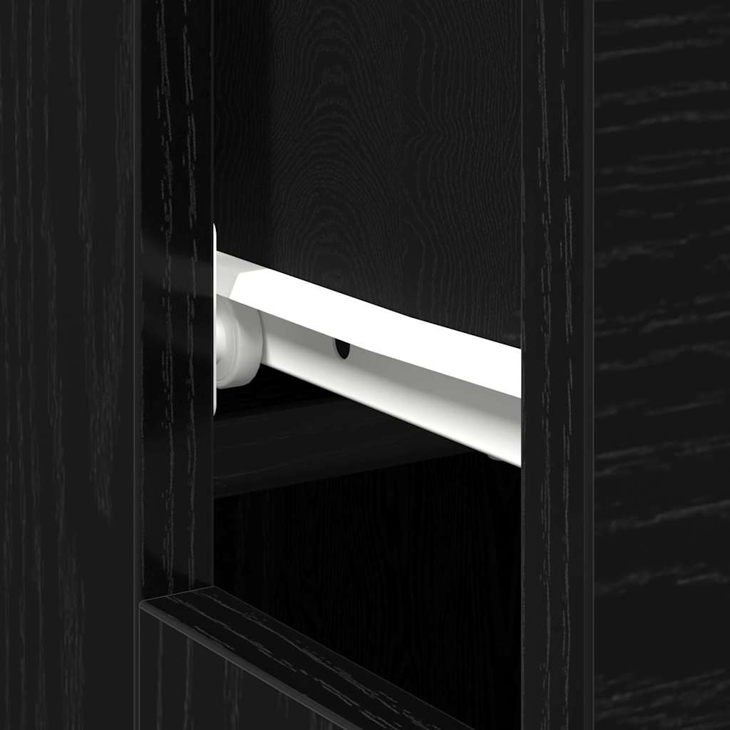 Bureau met lade Zwart Eiken 100 x 50 x 75 cm Bewerkt hout