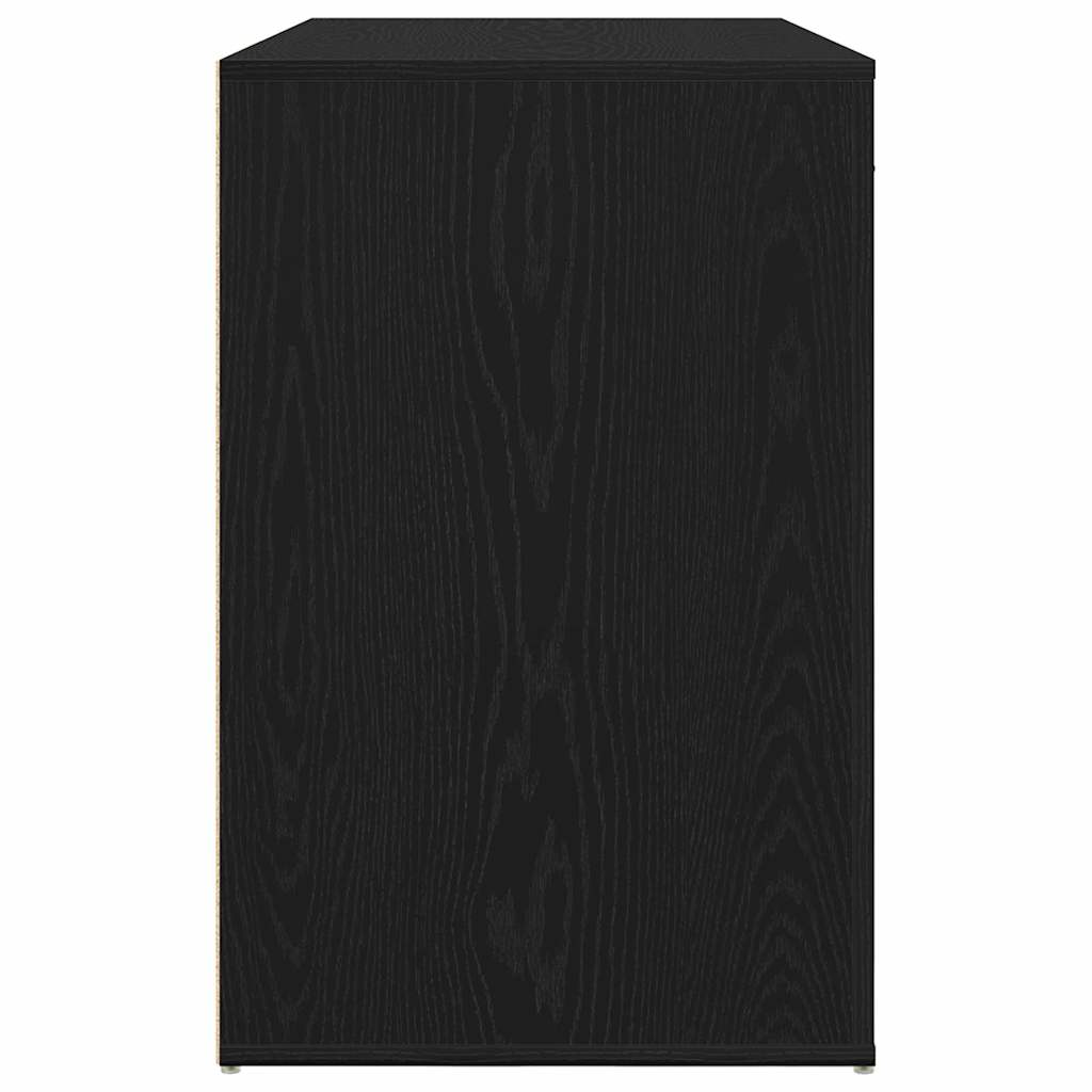 Bureau met lade Zwart Eiken 100 x 49 x 74 cm Bewerkt hout