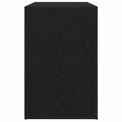 Bureau met lade Zwart Eiken 100 x 49 x 74 cm Bewerkt hout