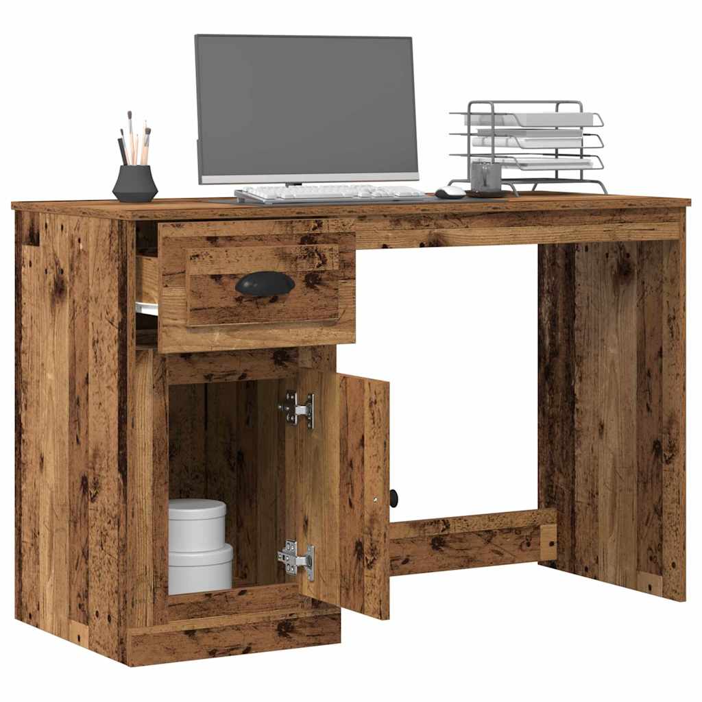 Bureau met lade Oud Hout 50 x 115 x 75 cm Bewerkt hout